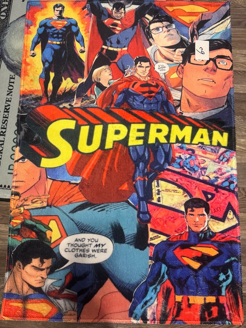 Superman Comic Collage Rug/ Wall Art - Graphic Pop Print
35x24